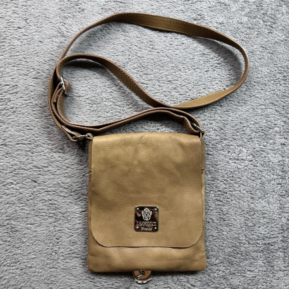 I Medici Firenze Crossbody Bag Women Small Light Brown Excellent Made in Italy